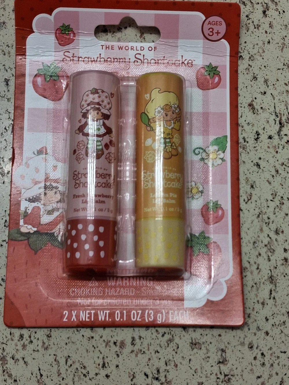 Strawberry Shortcake Lip Balm Duo - Pink & Yellow